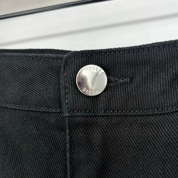 Posse NWT Black Harvey Denim Skirt Size 29 - Picture 6 of 9